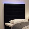 vidaXL Testiera LED con strisce LED con testiera Nero 90 cm Tessuto