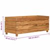 vidaXL Letto Rialzato 100x40x38 cm Legno di Teak di Recupero e Acciaio