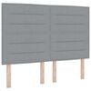 vidaXL Letto a molle con materasso Grigio chiaro 140 x 200 cm Tessuto