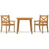 vidaXL Set Mobili da Pranzo per Giardino 3 pz Legno Massello di Acacia