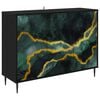 vidaXL Credenza WIJHE Rovere Nero 102 x 33 x 76 cm