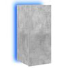 vidaXL Mobile TV a Parete con Luci LED Grigio Cemento 30,5x35x70 cm