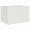 vidaXL Tavolino da Salotto Bianco 67x50x44 cm in Acciaio