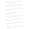 vidaXL Ripiani per Libreria 8pz Bianchi 40x10x1,5cm Legno Multistrato