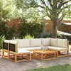 vidaXL Set di divani da giardino 7 pezzi con cuscini in legno di acacia e rattan