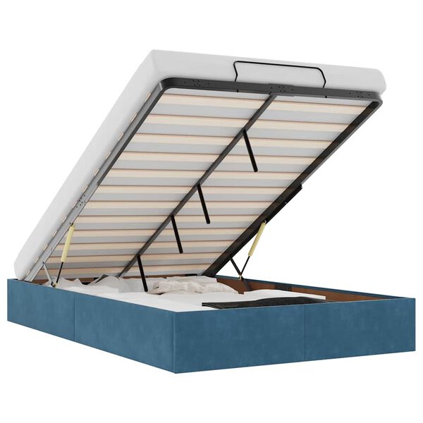 vidaXL Struttura Letto Pouf Senza Materasso 120x190 cm Velluto