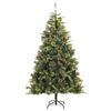 vidaXL Albero di Natale artificiale pieghevole con coni Verde 240 cm