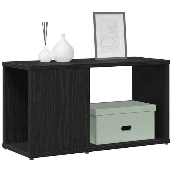 vidaXL Mobile Porta TV Rovere Nero 60x24x32 cm in Legno Multistrato