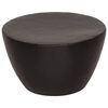 vidaXL Tavolino da Salotto in Alluminio Martellato &Oslash; 50x30 cm Nero