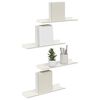 vidaXL Mensola sospesa 4 pcs Bianco 40 x 9 x 2,5 cm Acciaio