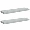 vidaXL Scaffali a Parete 2 pz Grigio Cemento 80x23,5x3,8 cm in MDF