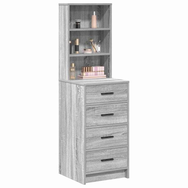 vidaXL Credenza Grigio sonoma 40 x 41 x 135 cm Legno multistrato