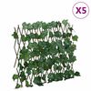 vidaXL Traliccio Foglie Vite Artificiale Espandibile Verde 5pz 180x60