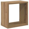 vidaXL Scaffali da parete 2 pcs Rovere artigianale 26 x 15 x 26 cm