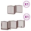 vidaXL Cancello Cani Porta Pieghevole Marrone 9 Pannelli 450cm Pioppo