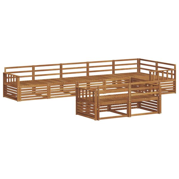 vidaXL Set di divani da esterno 8 pcs Naturale