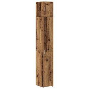 vidaXL Mobile da stoccaggio a 2 pezzi con mensole 2 pcs Legno antico