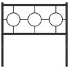 vidaXL Testiera di Ricambio in Metallo Nero 90 cm