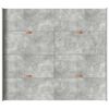 vidaXL Struttura letto con contenitore Grigio cemento 180 x 200 cm