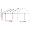 vidaXL Gazebo con Tetto Bianco 8,92x4,08x3,22 m in Polietilene