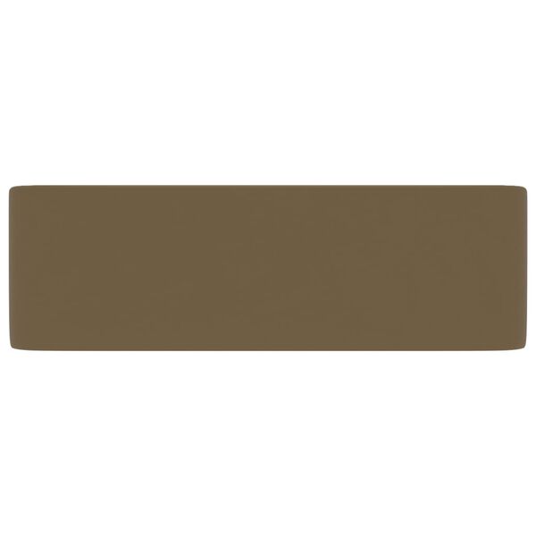 vidaXL Lavandino Luxury Crema Opaco 41x30x12 cm in Ceramica