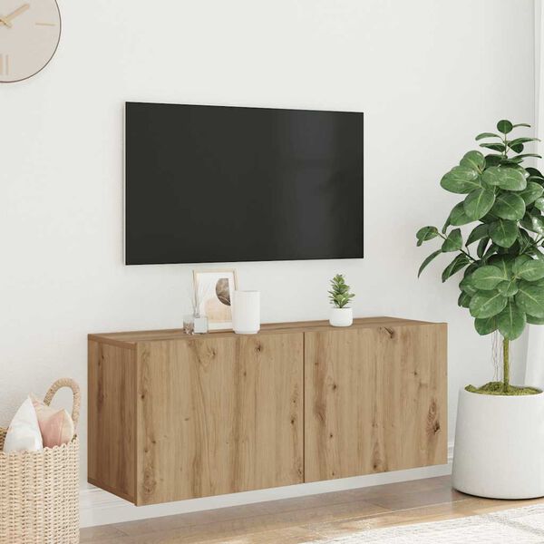 vidaXL Mobile TV a Parete Rovere Artigianale 100x30x41 cm