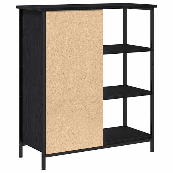 vidaXL Credenza Rovere Nero 70 x 30 x 80 cm