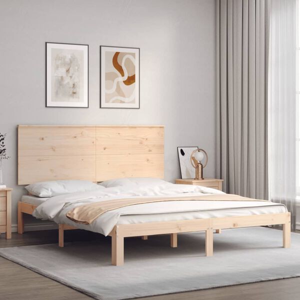 vidaXL Giroletto senza Materasso 160x200 cm in Legno Massello di Pino