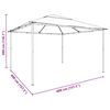 vidaXL Gazebo da Giardino 4x4x3 m Antracite 180 g/m&sup2;