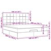 vidaXL Struttura Letto Pouf con Materassi 160x200 cm Velluto