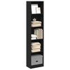 vidaXL Libreria Nera 40x24x176 cm in Legno Multistrato