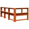 vidaXL Testiera Libreria a L Marrone Cera 75 cm Legno Massello di Pino