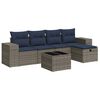vidaXL Set Divano da Giardino 6 pz con Cuscini Grigio in Polyrattan