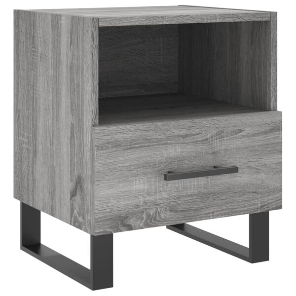 vidaXL Comodino Grigio Sonoma 40x35x47,5 cm in Legno Multistrato