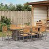 vidaXL Set da Pranzo per Giardino 9 pcs Grigio e Marrone polyrattan