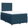 vidaXL Giroletto a Molle con Materasso Blu Scuro 120x200 cm in Velluto