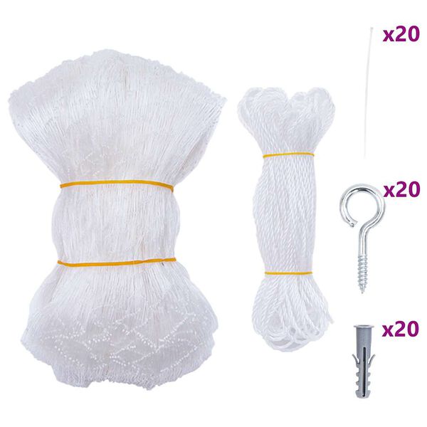 vidaXL Rete per Gatti Trasparente 3x2 m in Nylon