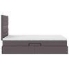 vidaXL Letto con Contenitore Grigio 120 x 200 cm Pelle Sintetica