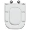 vidaXL Sedile del WC con rilascio rapido Bianco 44.5 x 35 x 3.6 cm