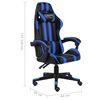 vidaXL Sedia da Gaming Nero e Blu in Similpelle