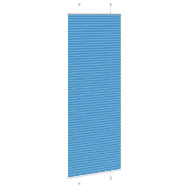vidaXL Tenda Plissettata Blu 80x200 cm Larghezza Tessuto 79,4 cm