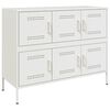 vidaXL Credenza Bianca 100,5x39x79 cm in Acciaio