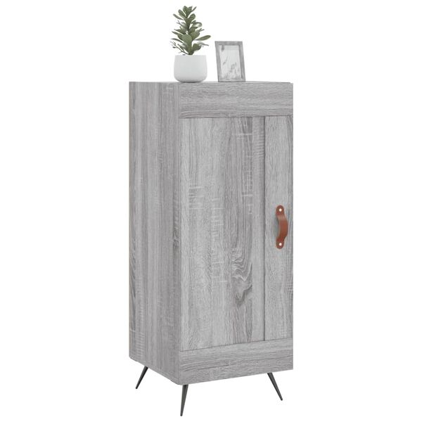 vidaXL Credenza Grigio Sonoma 34,5x34x90 cm in Legno Multistrato