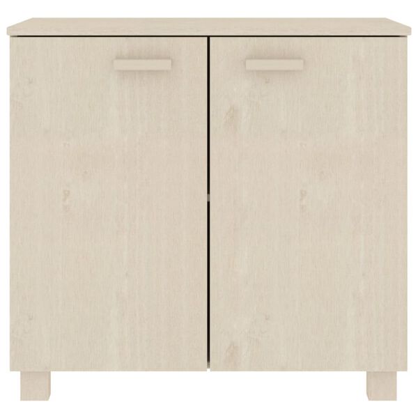 vidaXL Credenza HAMAR ambra 85x35x80 cm in Legno Massello di Pino