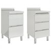 vidaXL Mobili da cucina commerciali 2 pz 50x60x96 cm in acciaio inox