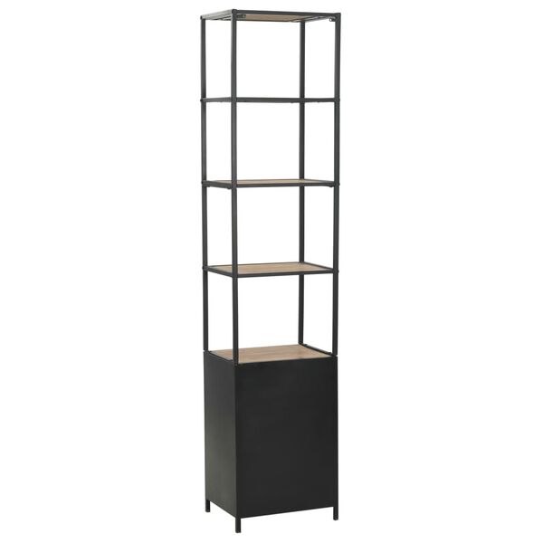vidaXL Libreria in Legno Massello di Abete e Acciaio 40,5x32,5x180 cm
