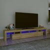vidaXL Mobile Porta TV con Luci LED Rovere Sonoma 230x36,5x40 cm