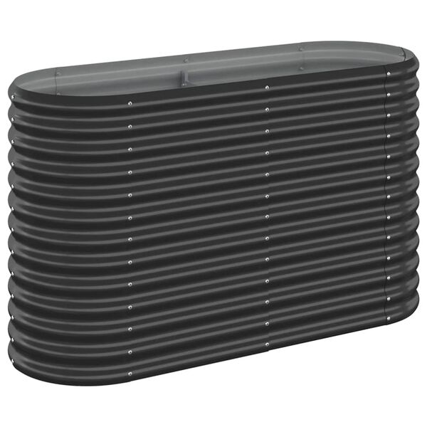 vidaXL Letto da Giardino in Acciaio Zincato 114x40x68 cm Antracite