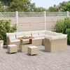 vidaXL Set Divano da Giardino 12 pcs Beige polyrattan