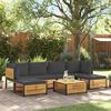 vidaXL Set Divano da Giardino 7 pz con Cuscini Legno Massello Acacia